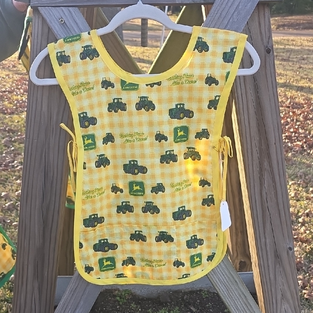 John Deere Kids Tractor Bib - Yellow